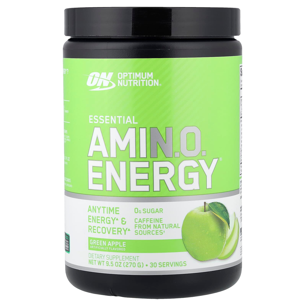 Optimum Nutrition, Незаменимые Amin.O. Energy®, зеленое яблоко, 270 г (9,5 унции)