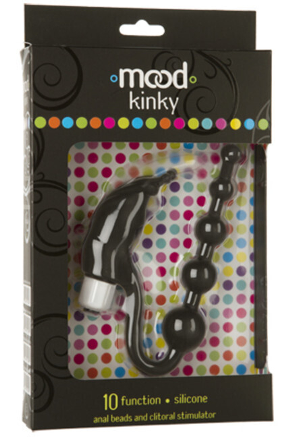 Анальная елочка c клиторальным вибростимулятором MOOD KINKY TICKLER (Цвет: черный)
