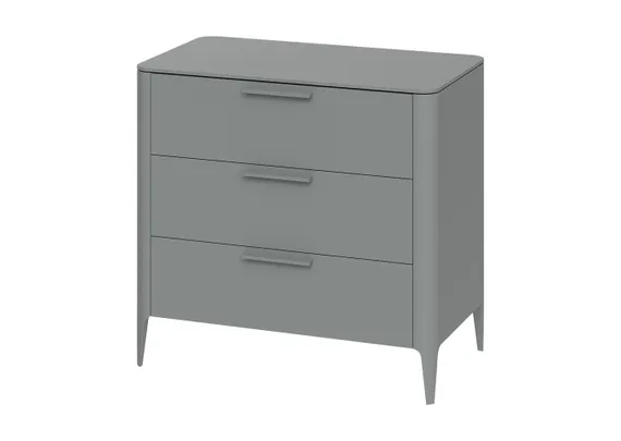 Комод Type 3 ящика ширина 90 см (серый)
