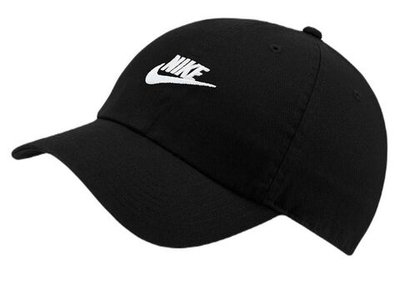 Кепка теннисная Nike Sportswear Heritage86 Futura Washed - black/black/white