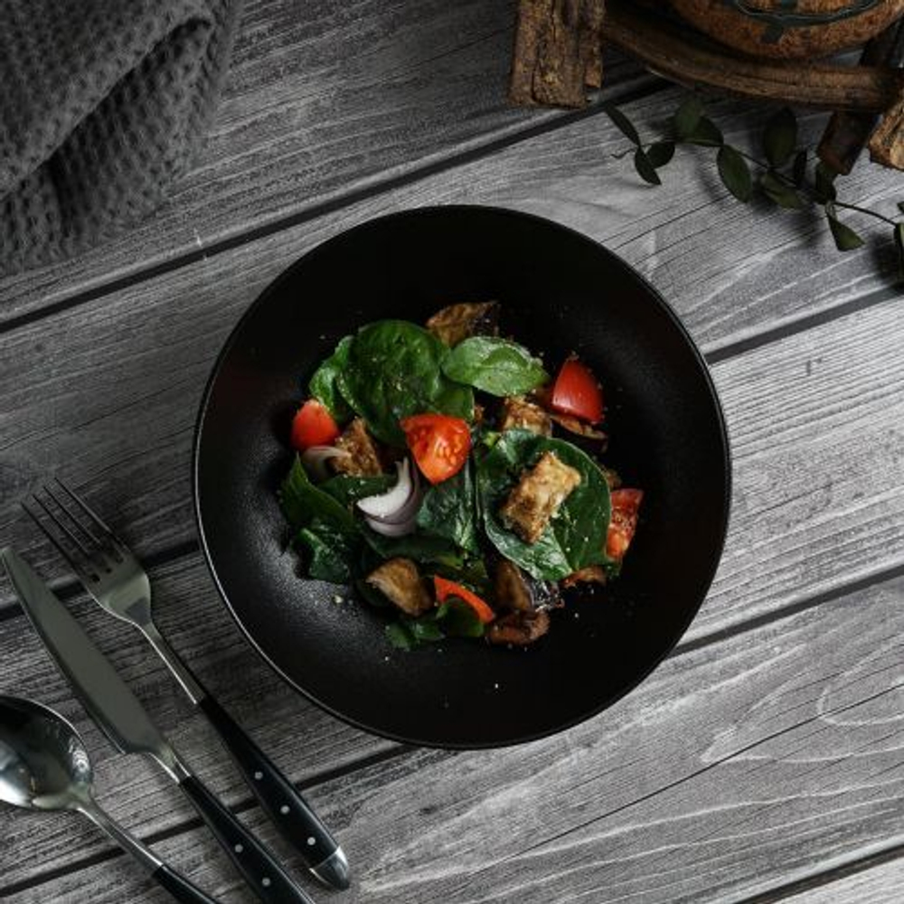 Салатник d=23 cм,фарфор "NOBLE" серия "Fine Plus-Black Sand"