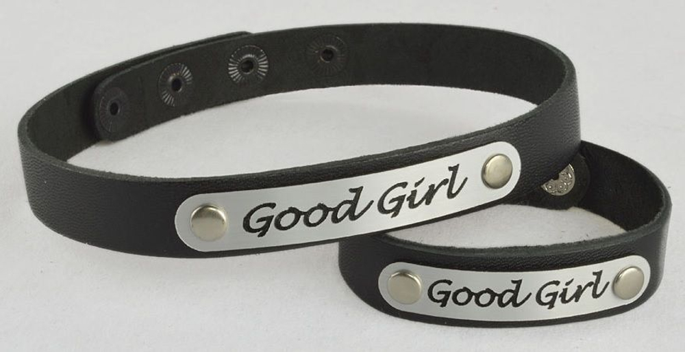 Черный чокер Good Girl (Цвет: черный с серебристым)