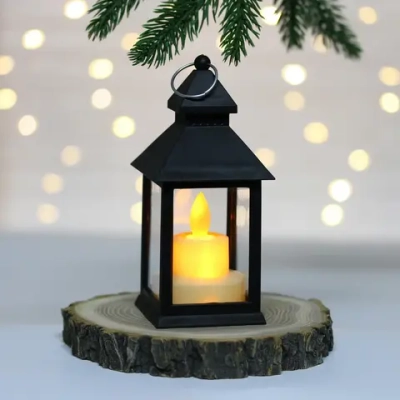 Сувенир с подсветкой «Таинственный фонарь» 5,7*14 см, Черный (работает от батареек LR44*3)