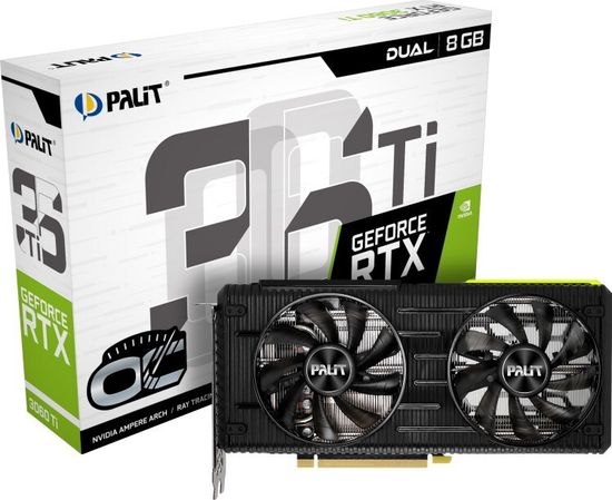 Видеокарта Palit GeForce RTX 3060 Ti Dual OC V1 LHR