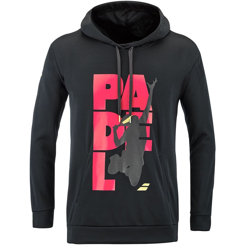 Мужская теннисная кофта Babolat Padel Hood Sweat Men - черный
