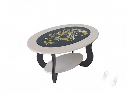 Стол журнальный СЖ-6 (со стеклом) (венге/сосна скания милк)