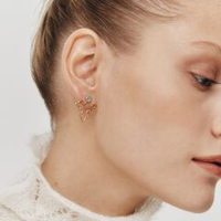 Серьги УЗОР позолота с хризопразами