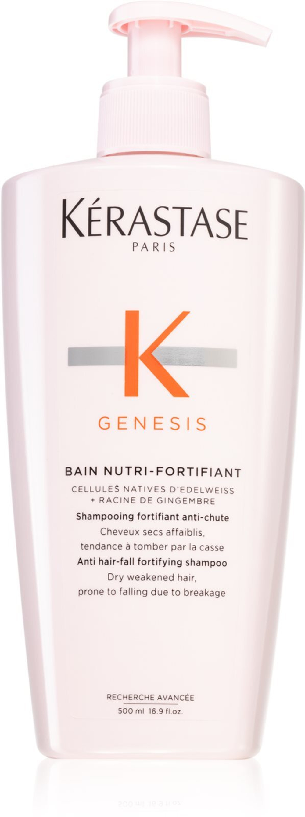 Kerastase Genesis Bain Nutri-Fortifiant - увлажняющий и восстанавливающий шампунь против выпадения волос /   500  ml  / GTIN 3474636980284