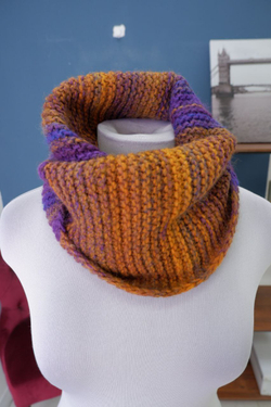 Снуд желто-фиолетовый