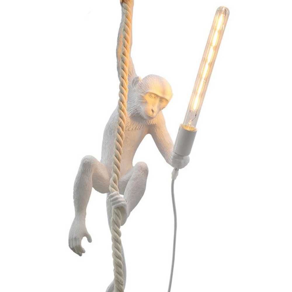 Pendant design lamp  MONKEY by Seletti (White)