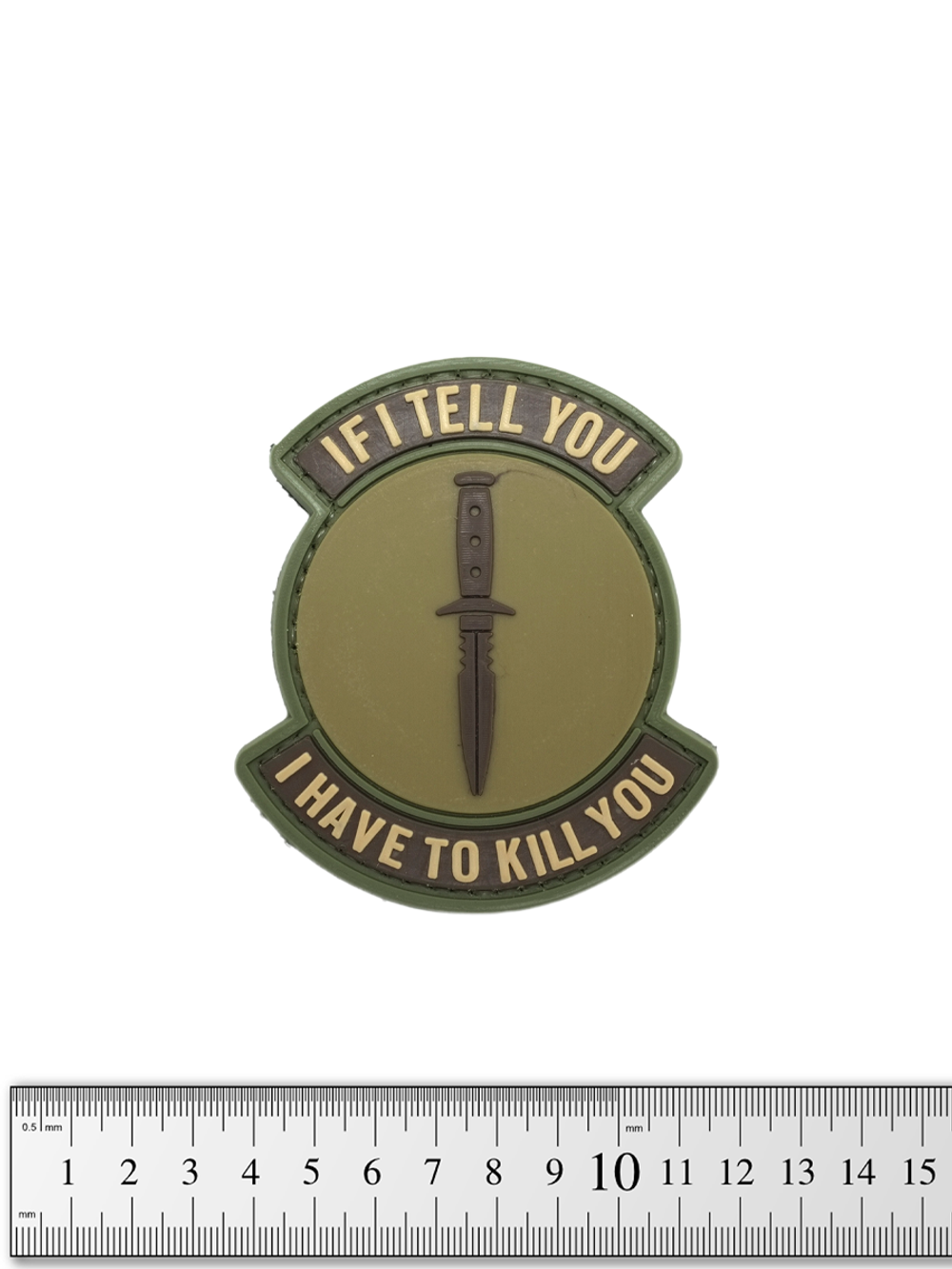 Шеврон If I Tell You, I Will Kill You 9х8 см PVC. Мультикам