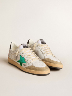 Men's Ball Star with metallic leather star and gray leather heel tab