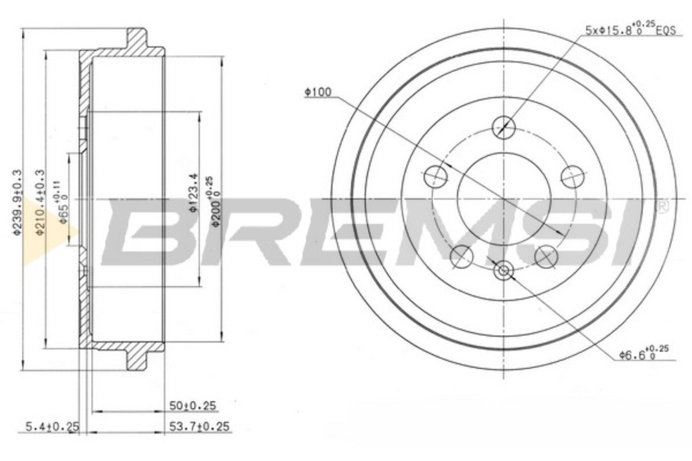BREMSI - CR5594-BMS - Brake Drum