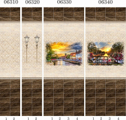 Панель ПВХ фотопечать 3D Panda Вечер в Голландии 2700х250 мм