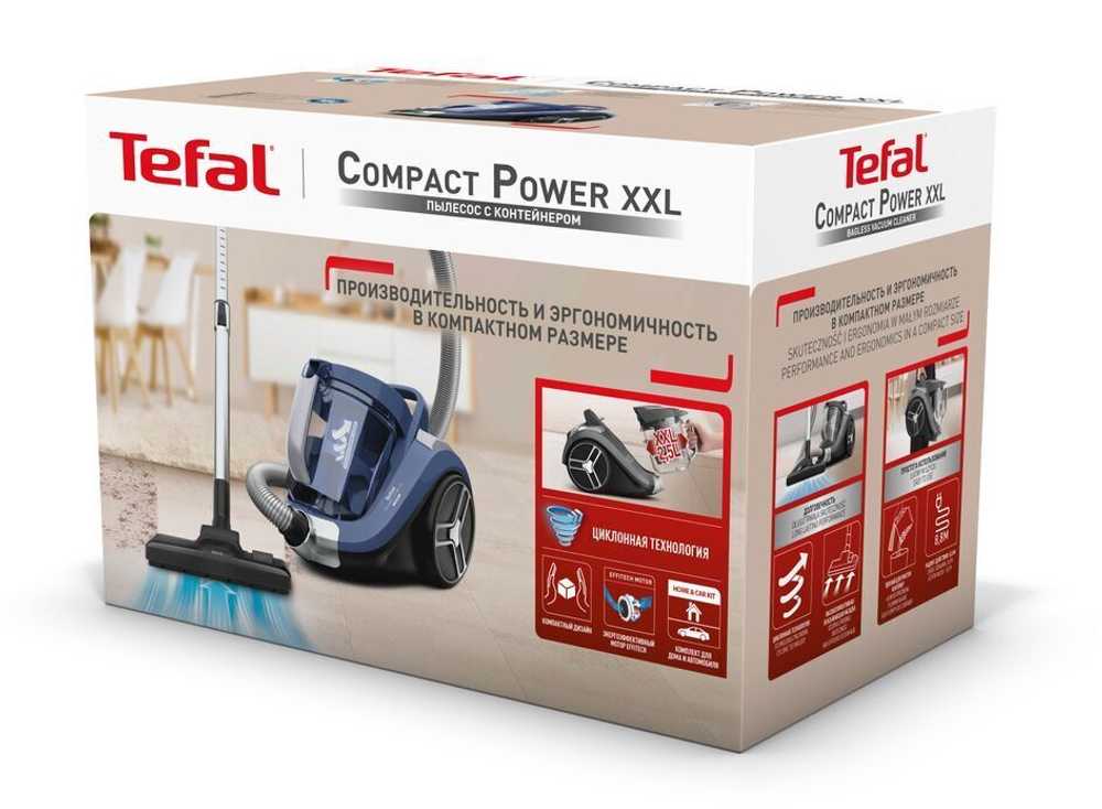 Пылесос с контейнером Tefal Compact Power XXL TW4881EA