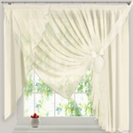 Занавеска "Ф. ЭВА", цвет шампань, на шторной ленте, Польша.