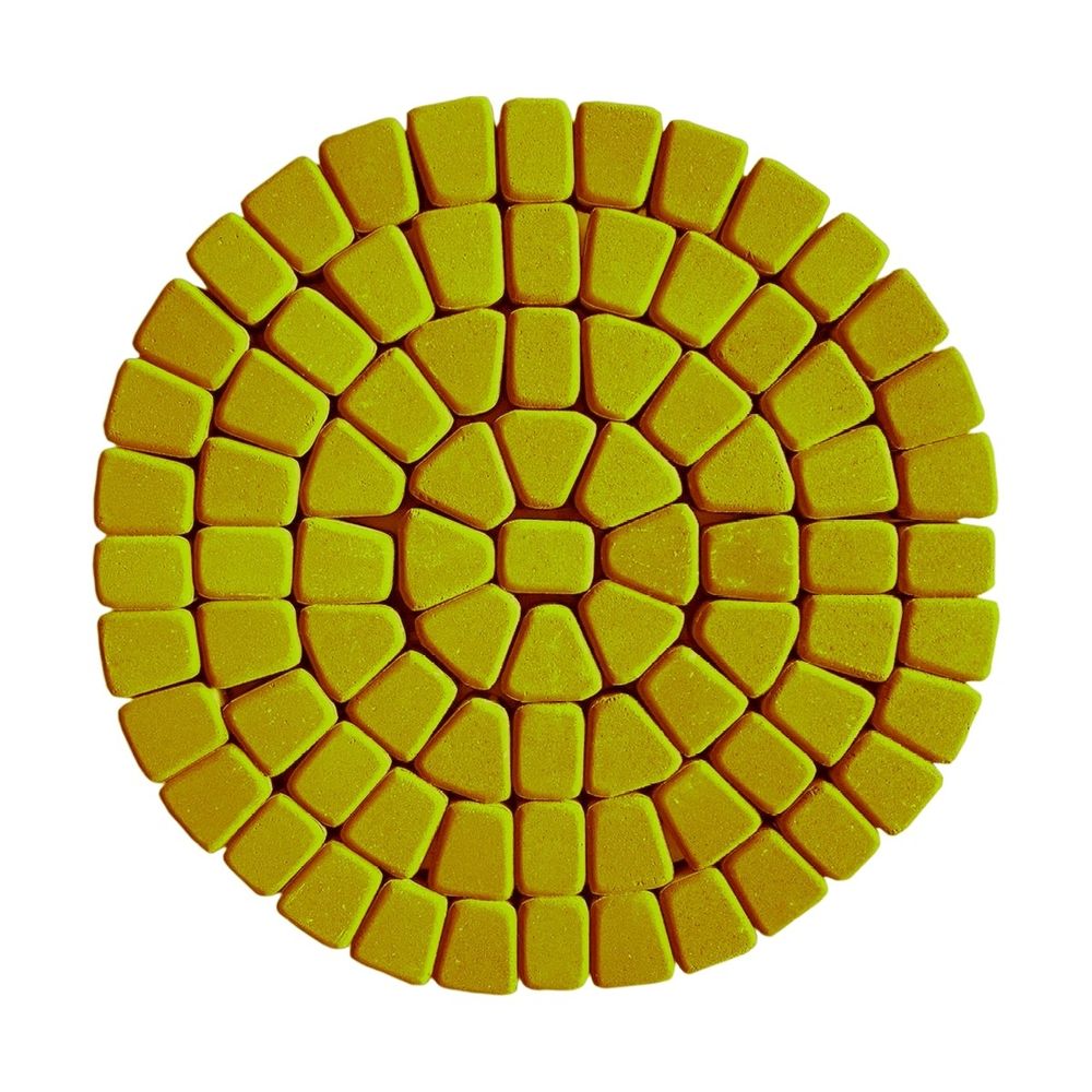 Тротуарная плитка «Веер» желтая (круговая)