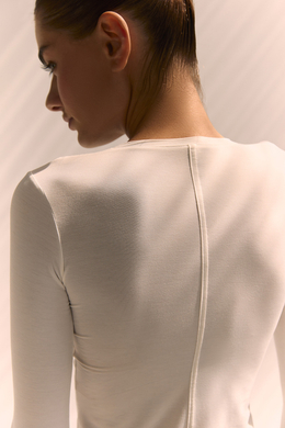 Лонгслив из бамбука Молочный