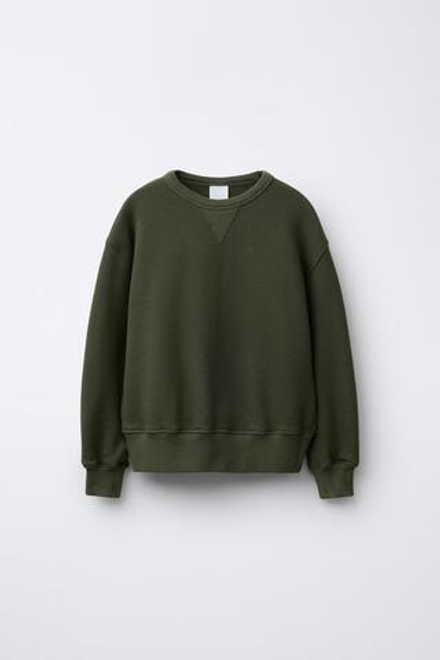 ZARA Х BENSIMON ® ТОЛСТОВКА С КРУГЛЫМ ВЫРЕЗОМ, ХАКИ
