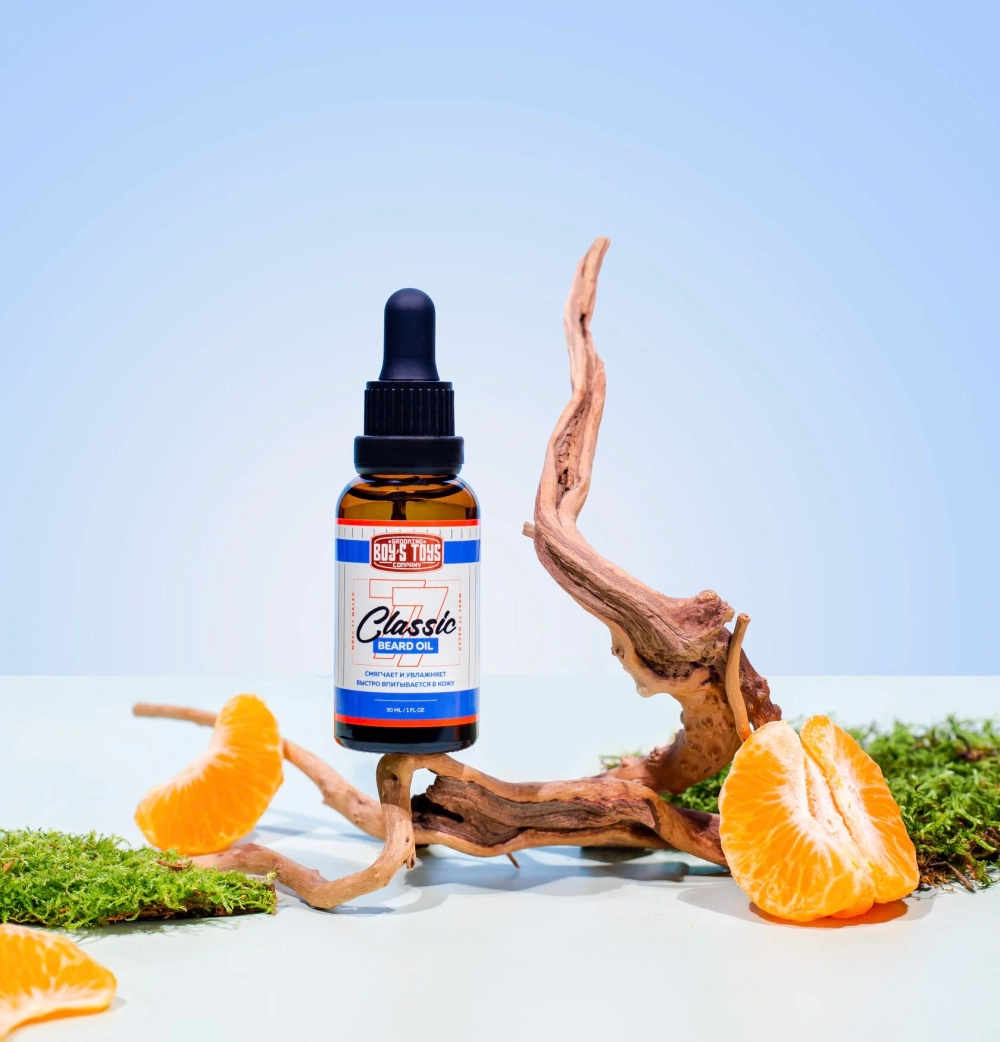 Масло для бороды "Classic 77" с ароматом: Табак «Кентукки» & Сицилийский Мандарин