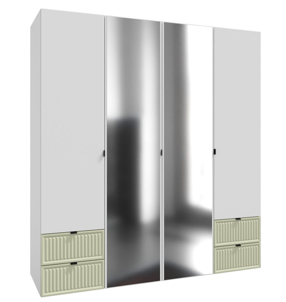 Шкаф для одежды, шкаф белый,зеленый, Окленд 79-658.2Ф