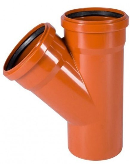 ПВХ  РЫЖИЙ  тройник Ф160х160х45*  ViEiR  (3/1шт)