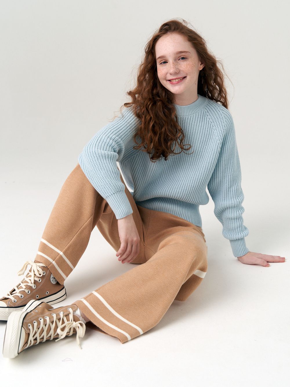 Джемпер для девочки AT1001 небесно-голубой