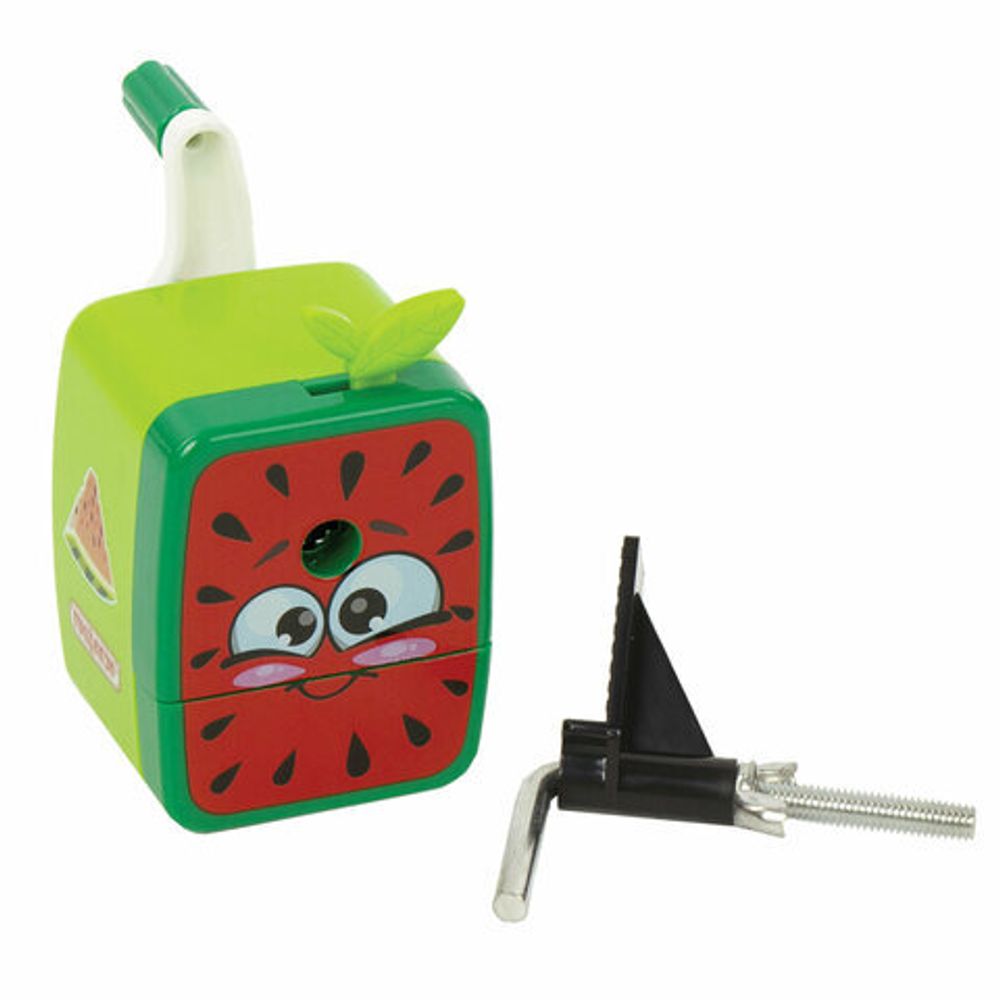 Точилка механическая ПИФАГОР "Арбуз", корпус зелёный/красный, 270427