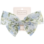 Зажим для волос «ПЕРСЕЯ», принт пионы, микс 4 цвета, 14*11см (белый блистер)●