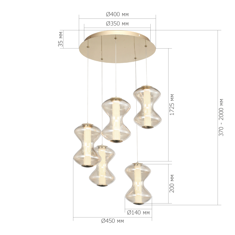 Светильник подвесной SPINE LED 28W 3000K