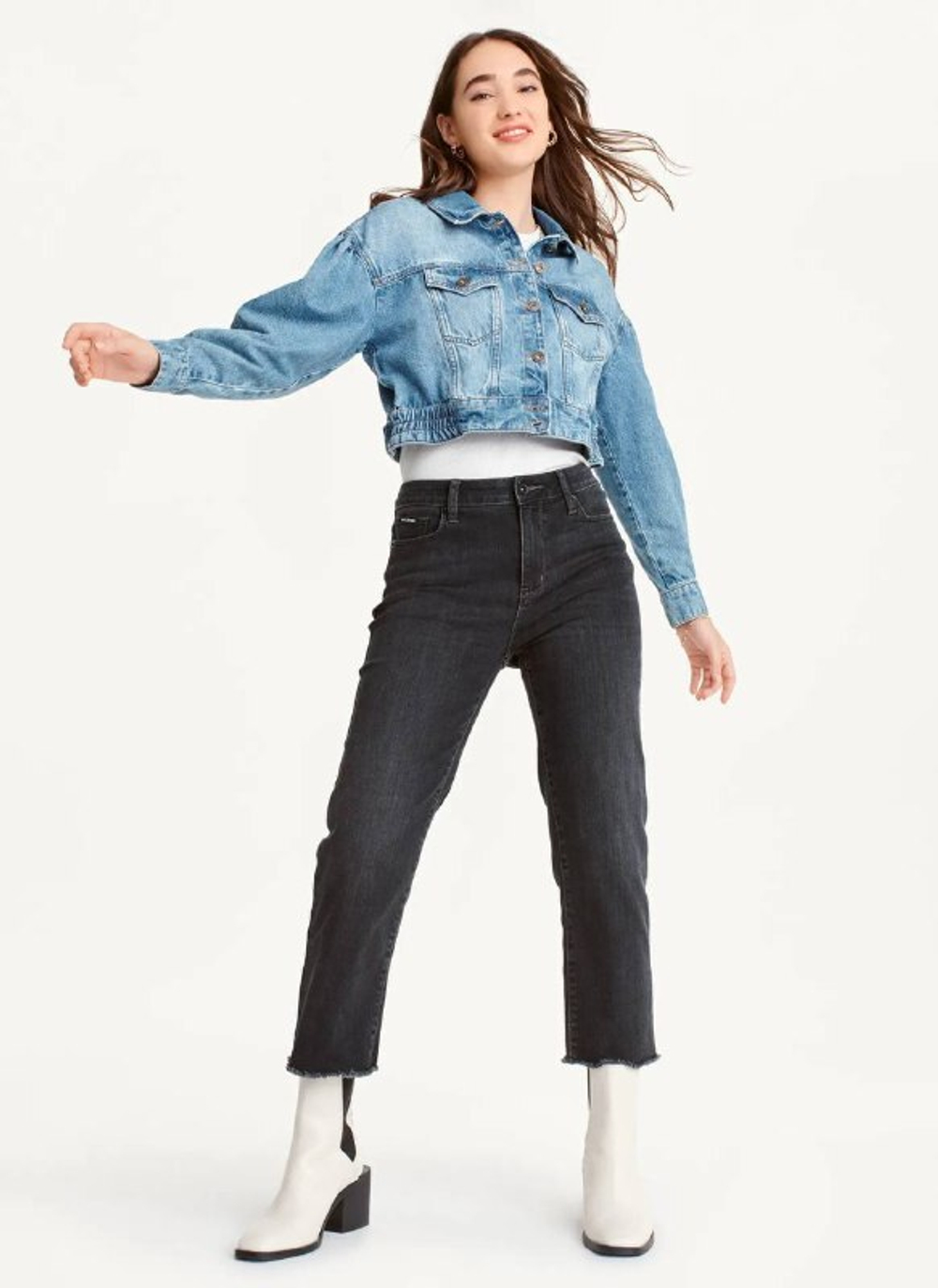 Женская джинсовая куртка DKNY Puff Sleeve
