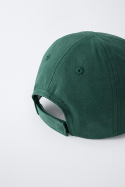 ZARA КЕПКА VARSITY, ЗЕЛЕНЫЙ
