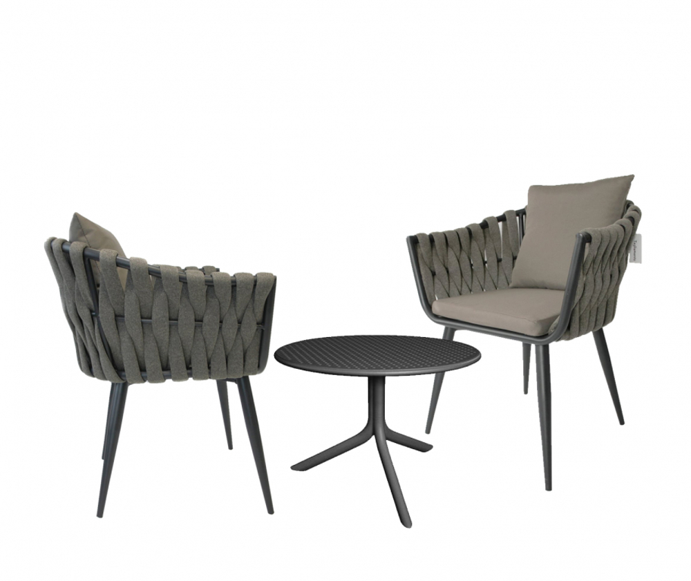 Комплект мебели Tagliamento Step + Step Mini Verona, антрацит, темно-коричневый