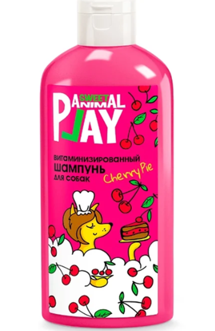 Animal Play 300мл Sweet Шампунь витаминизированный для кошек и собак с ароматом вишневого пая