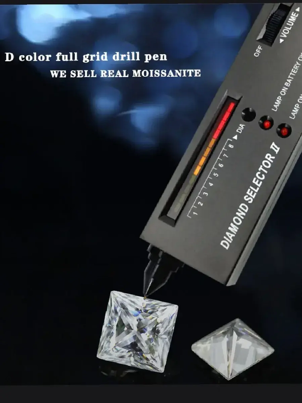 Муассанит принцесса 3×3мм 0.3сt