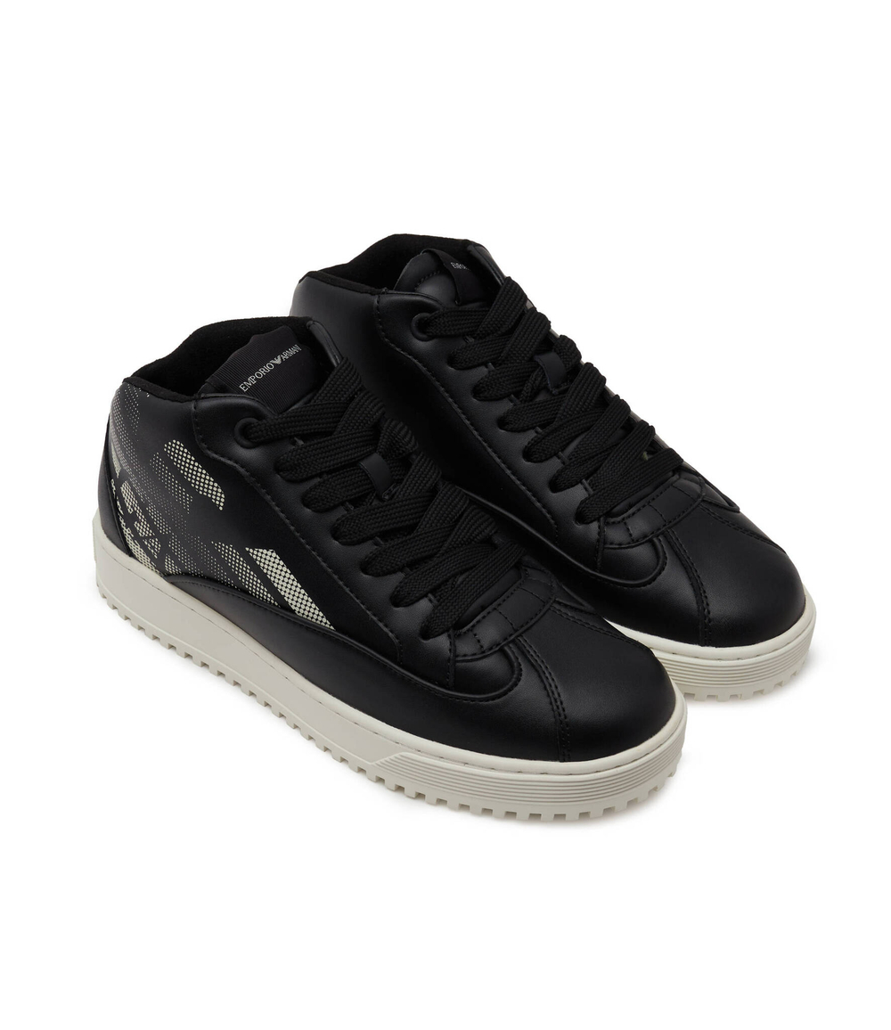 Кожаные кроссовки Emporio Armani - черный(X4Z125 XN952)