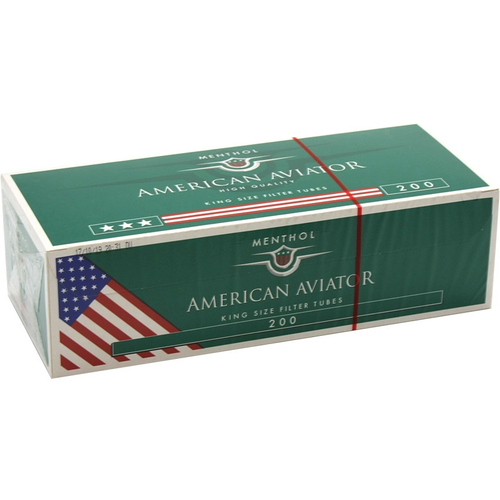Гильзы AMERICAN AVIATOR Menthol Filter 8,1/15мм (200)