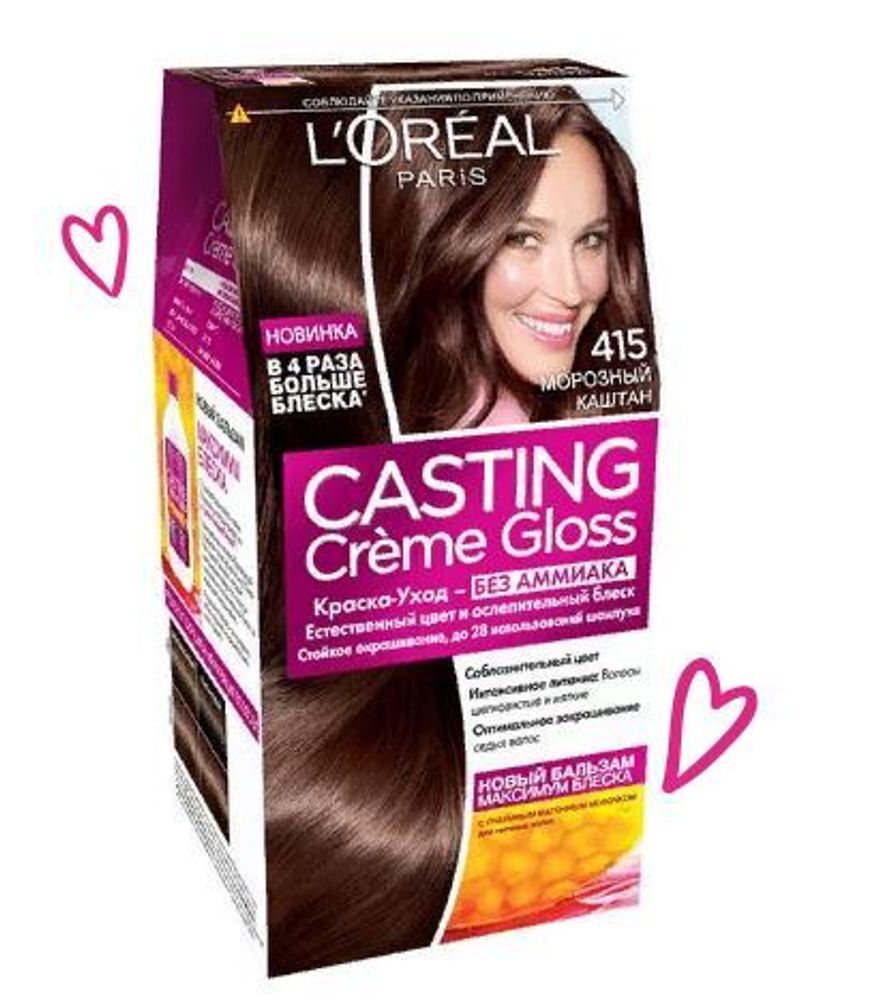 L&#39;Oreal Paris Краска для волос Casting Creme Gloss, тон №415, Морозный каштан, 180 гр