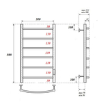 Полотенцесушитель электрический Point Афина PN04858W П6 500x800 диммер справа, белый