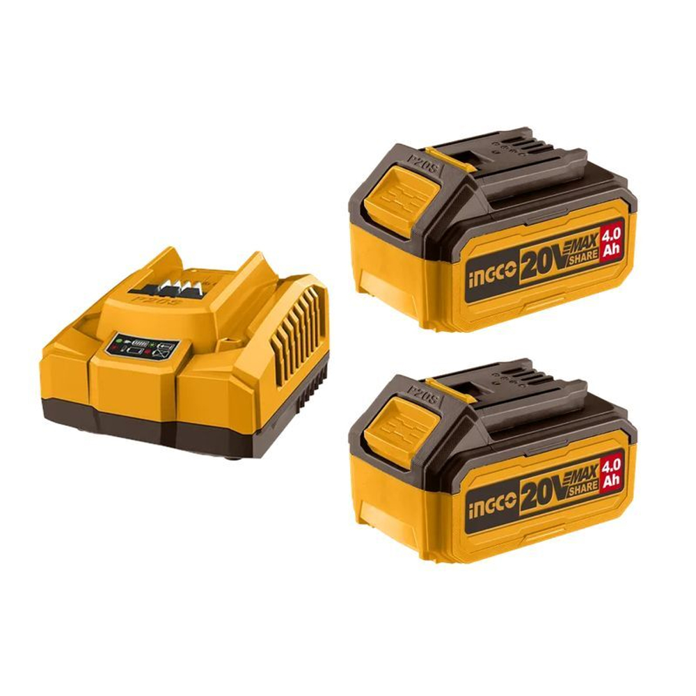 Набор аккумуляторов и зарядки Li-ion 4.0 Ач INGCO INDUSTRIAL FBCPK1424