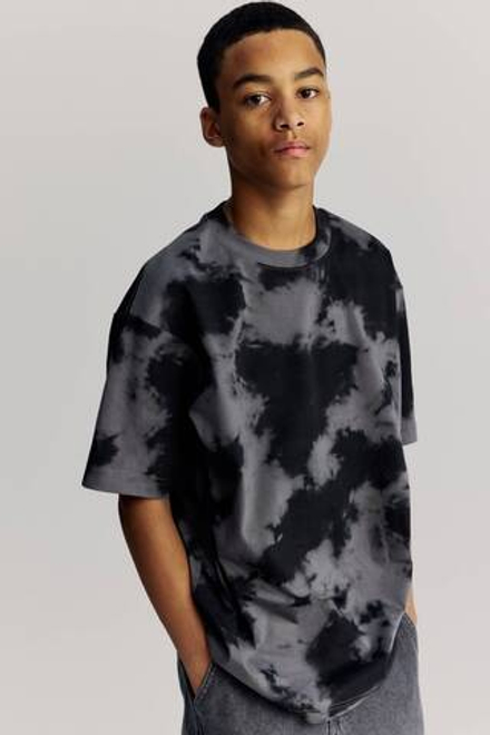H&M Футболка из хлопка с принтом, черный