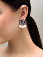 Серьги "Pearl Coin" Bicolor