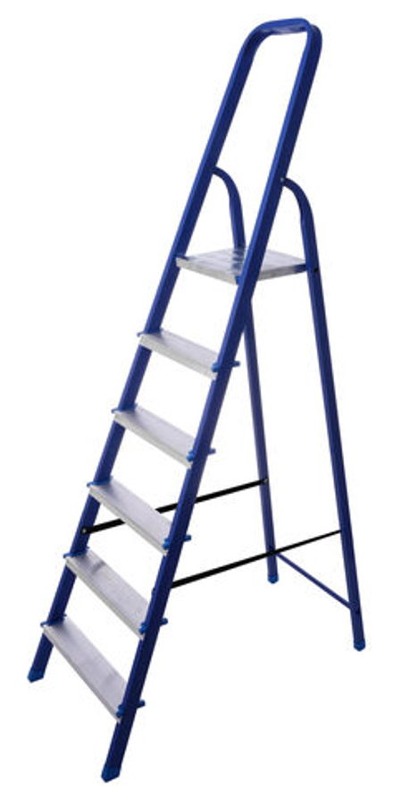 Стремянка стальная с алюминиевыми ступенями 06 ступеней