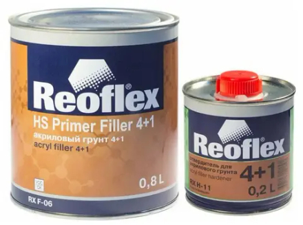 Грунт наполнитель красный REOFLEX 4+1 с отвердителем