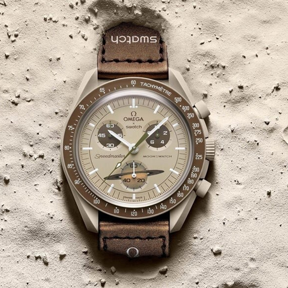SWATCH Men 42mm Coffee Watch SO33T100