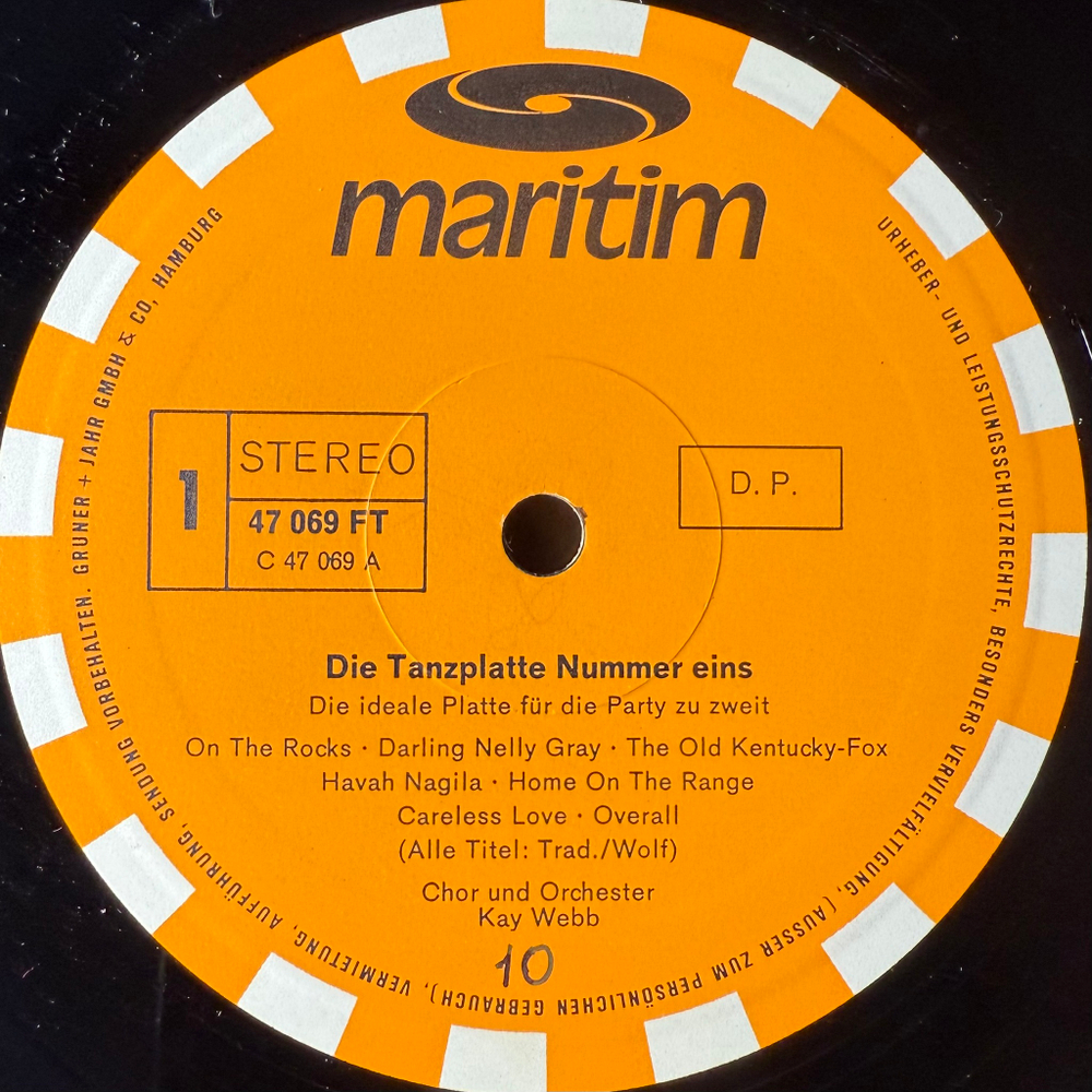 Сборник Chor Und Orchester Kay Webb ‎– Die Tanzplatte Nummer Eins (Германия)
