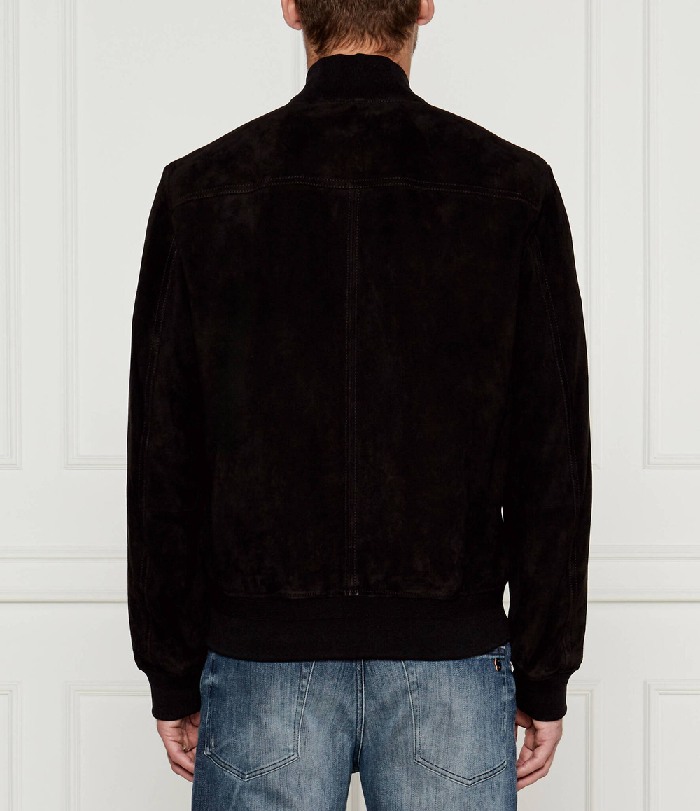 Кожаная куртка бомбер Joflag BOSS ORANGE - черный(50519197)