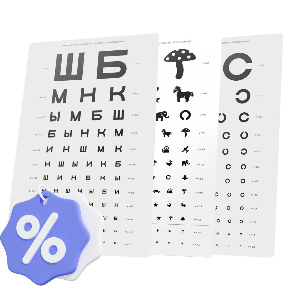 Набор таблиц для проверки зрения