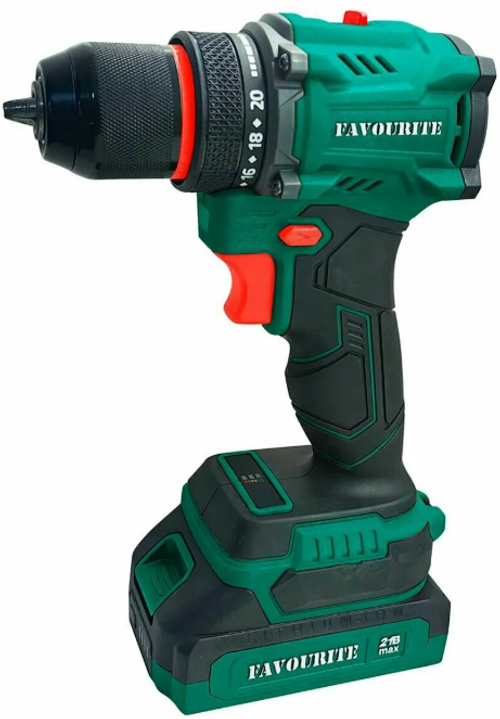 Дрель аккумуляторная Фаворит DC NB21 21В Li-2 Бесщеточная