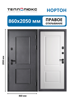 Входная дверь Нортон Белый матовый